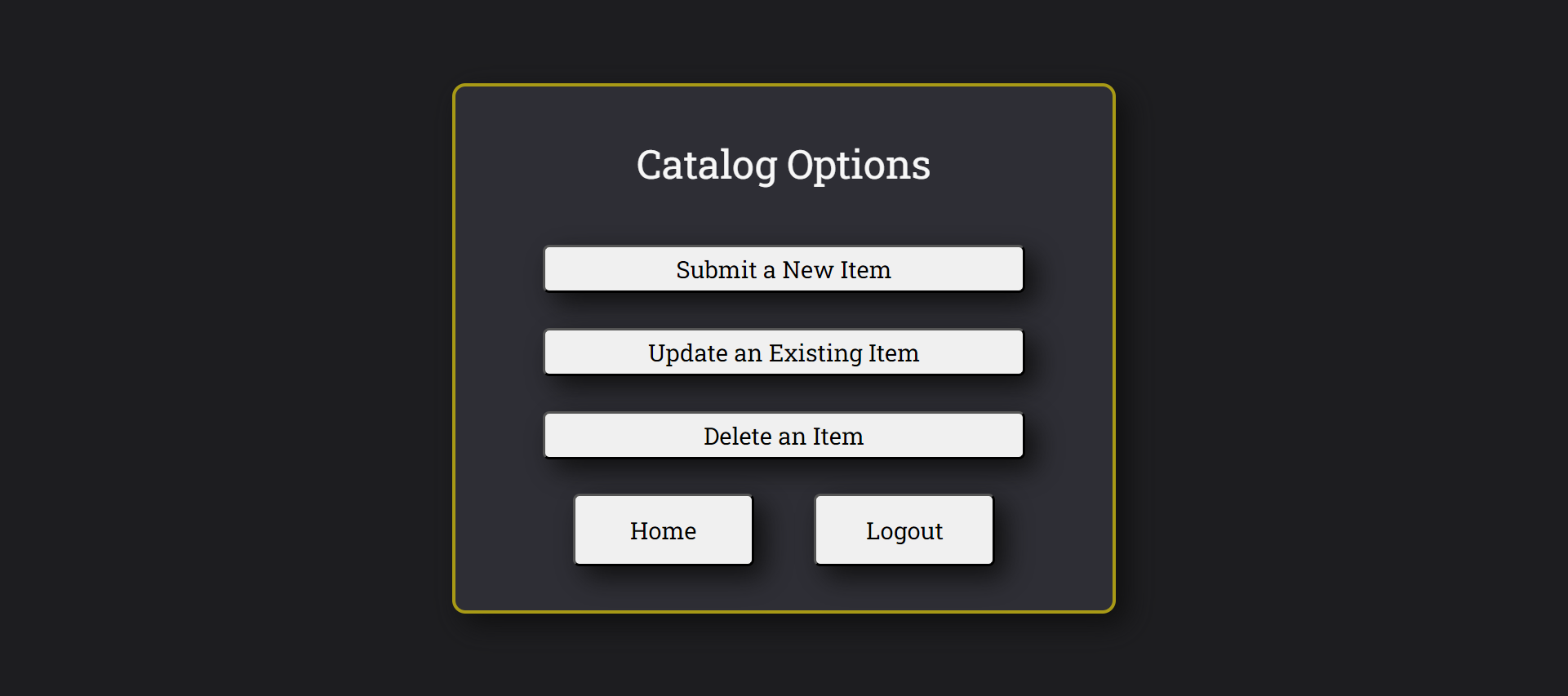 Desktop View Catalog Options