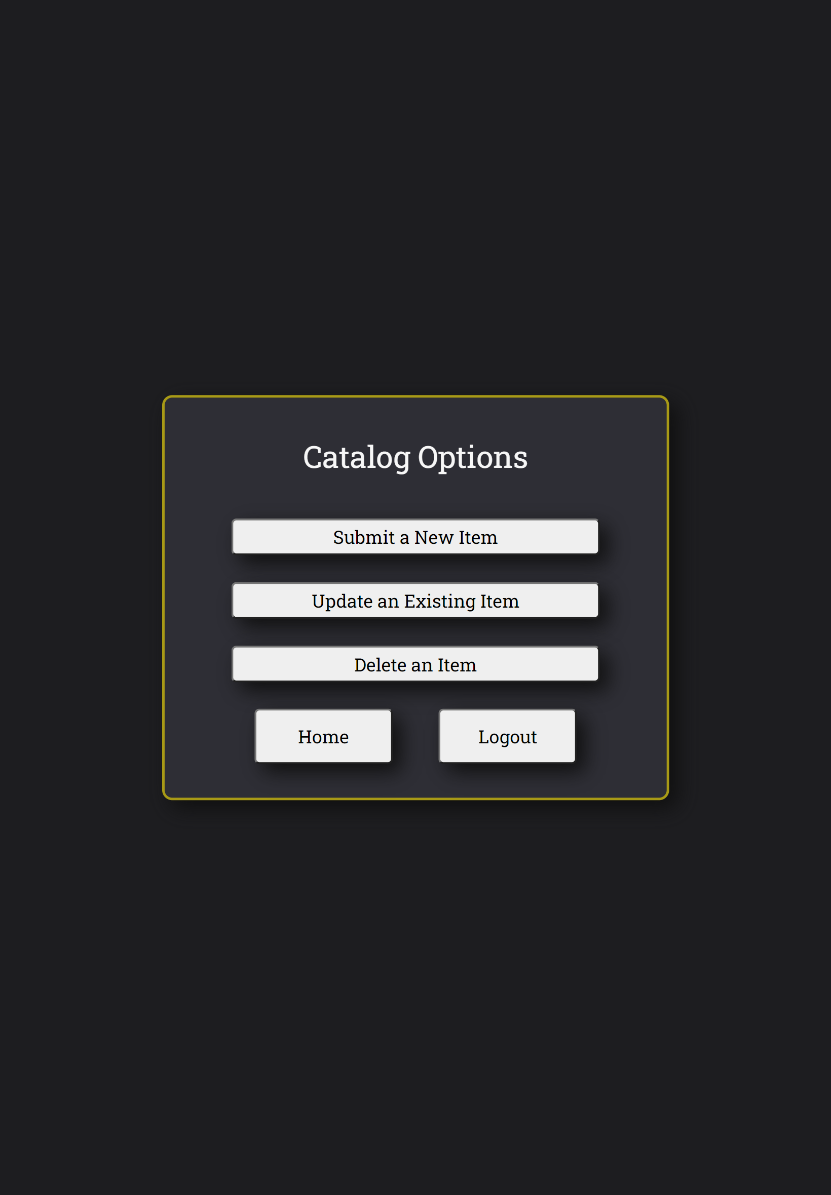 Tablet View Catalog Options