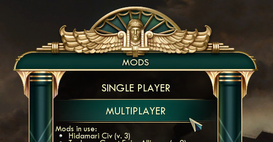 Mods menu