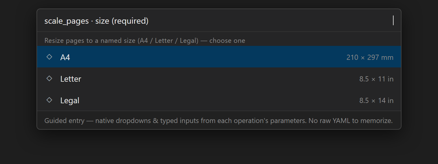 Guided Add Operation with native dropdowns