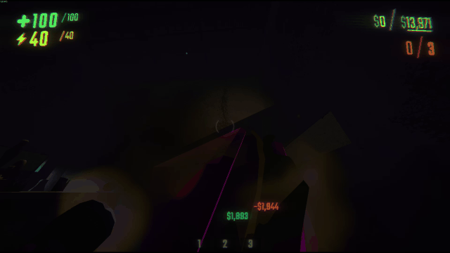 Red beam highlighting a heavy object