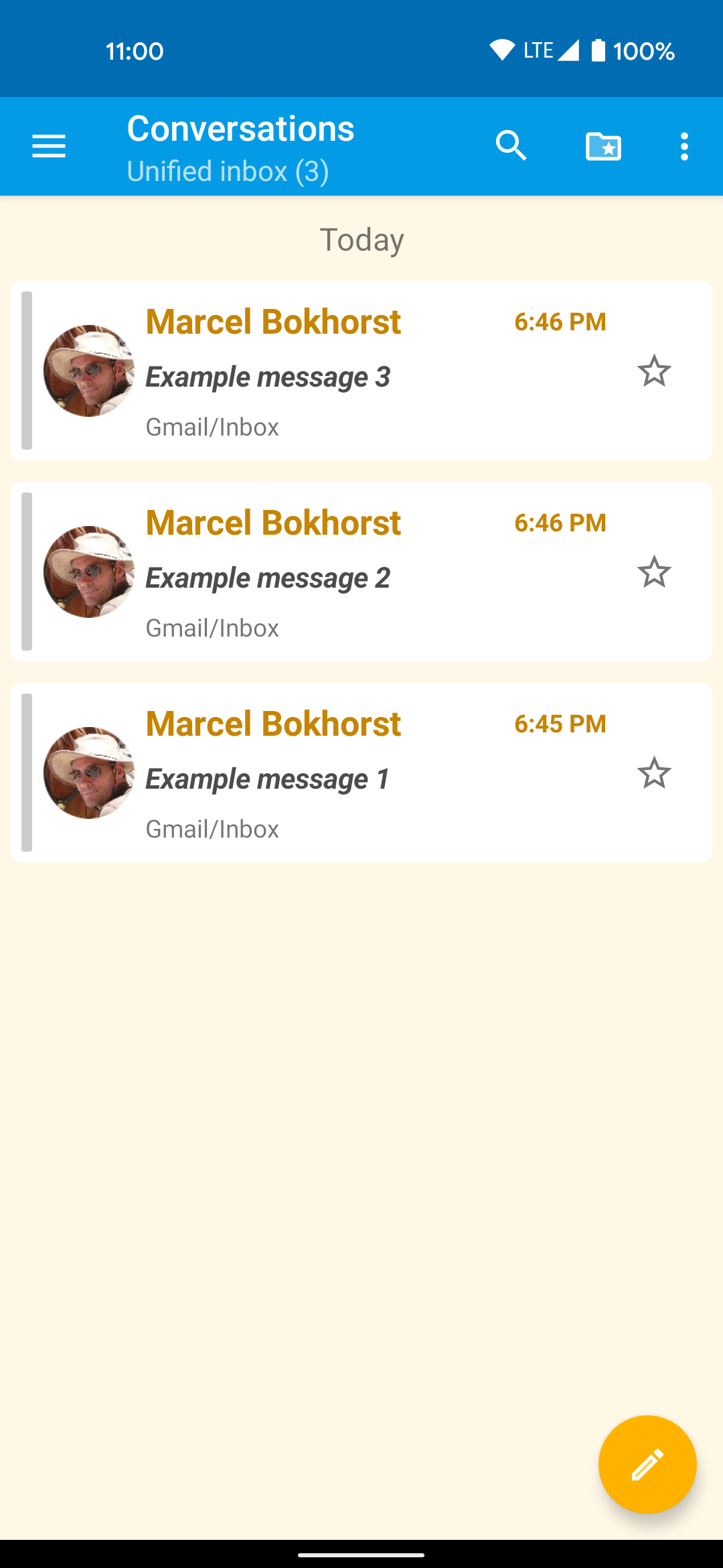 Screenshot 3 of FairEmail — opens full size