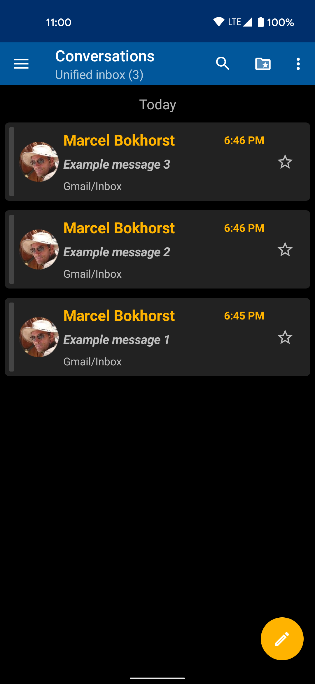 Screenshot 4 of FairEmail — opens full size