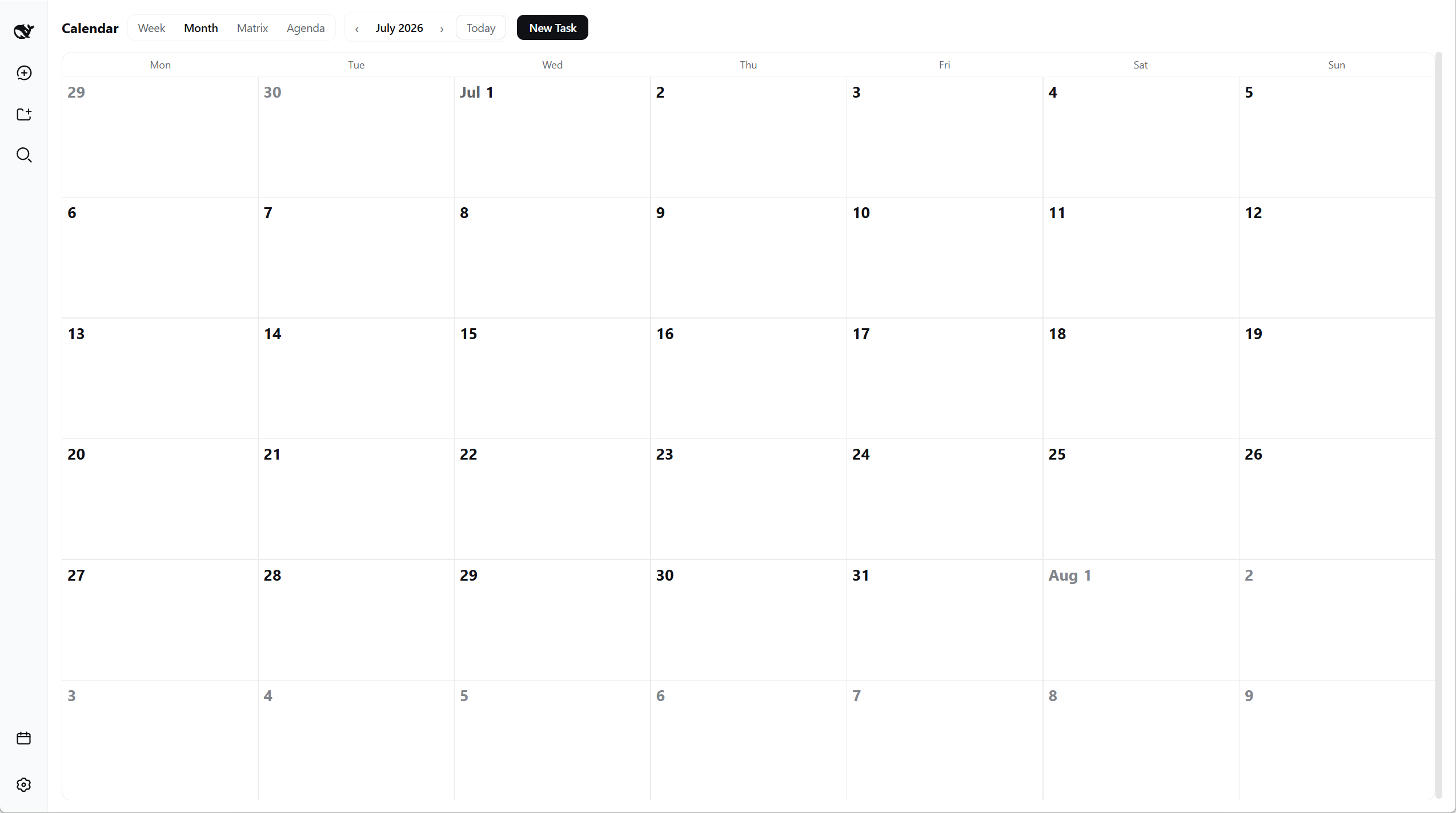 Month view