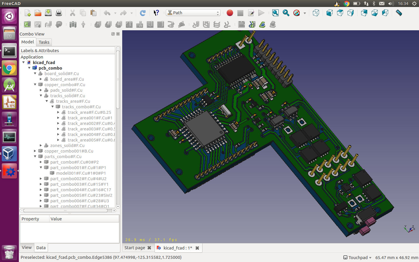 Full PCB in FreeCAD