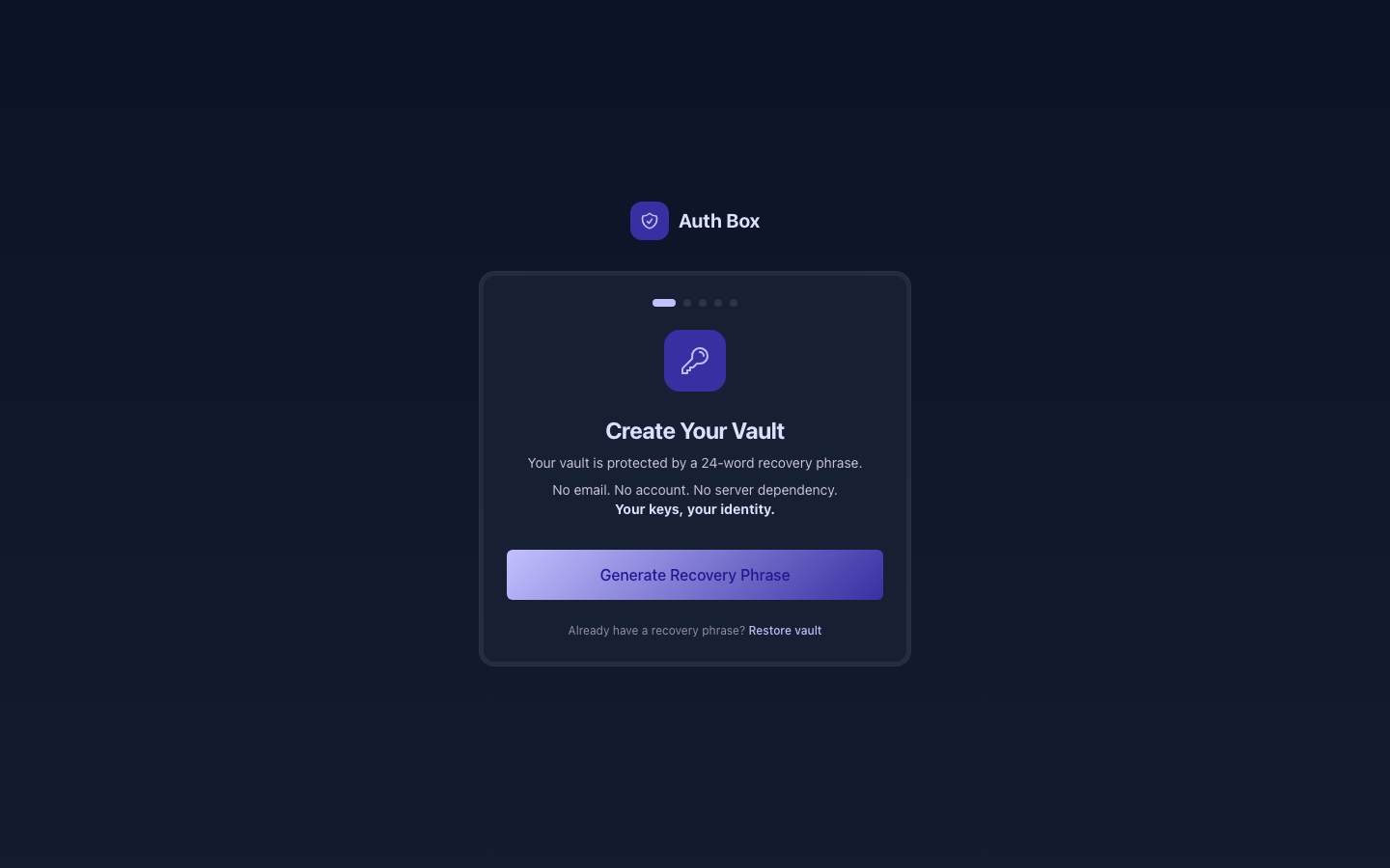 Create Vault