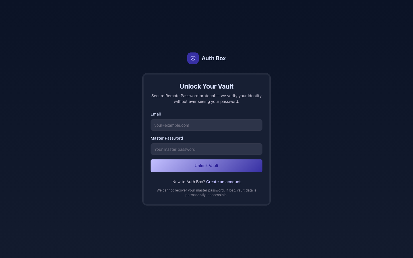 SRP Login