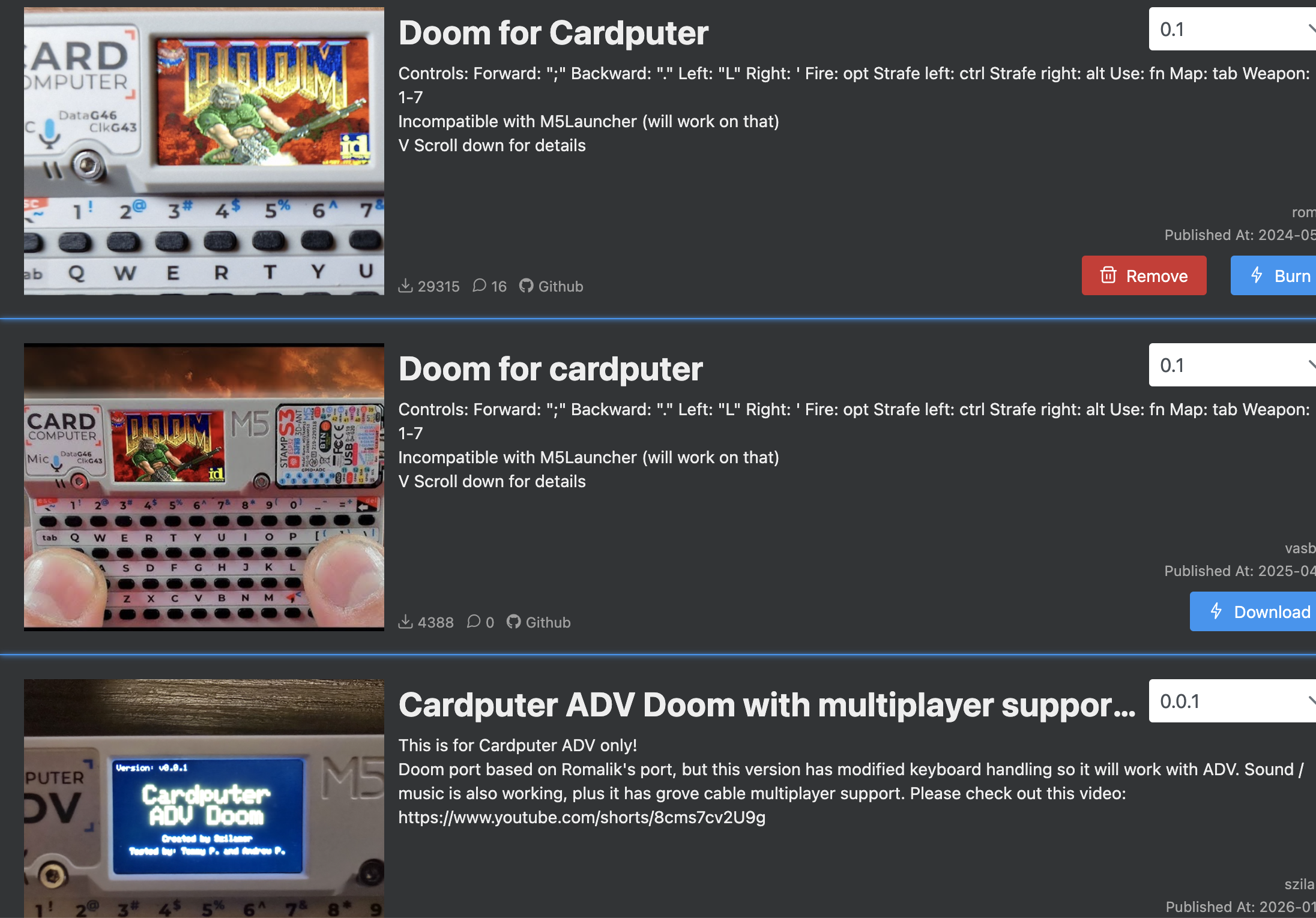Doom running on CardPuter ADV