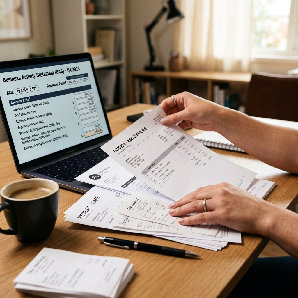 Sorting through business invoices for BAS lodgement
