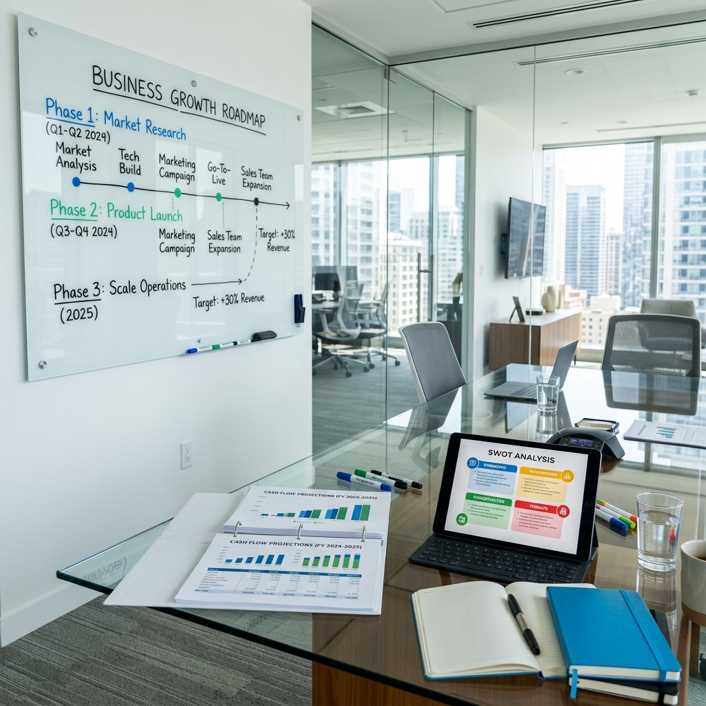 Business growth roadmap and strategy materials
