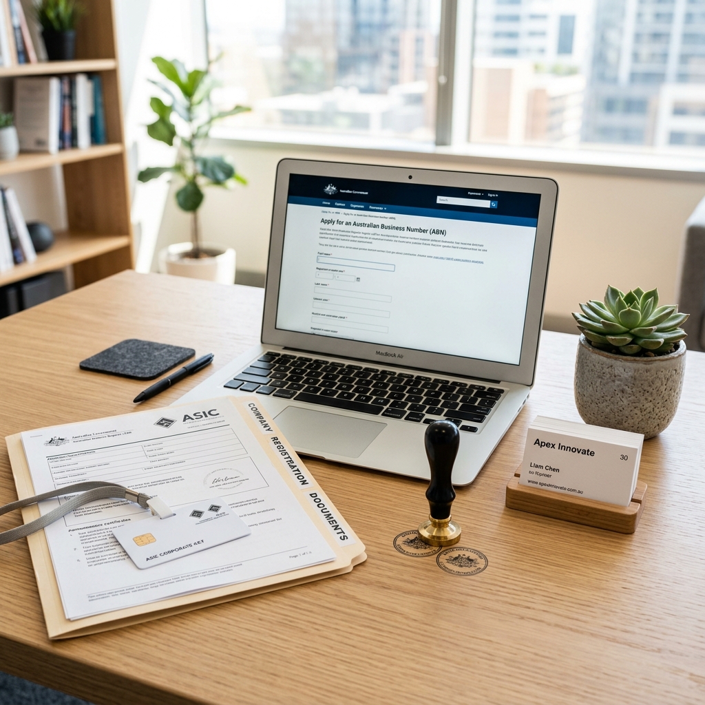 Company registration documents and setup materials