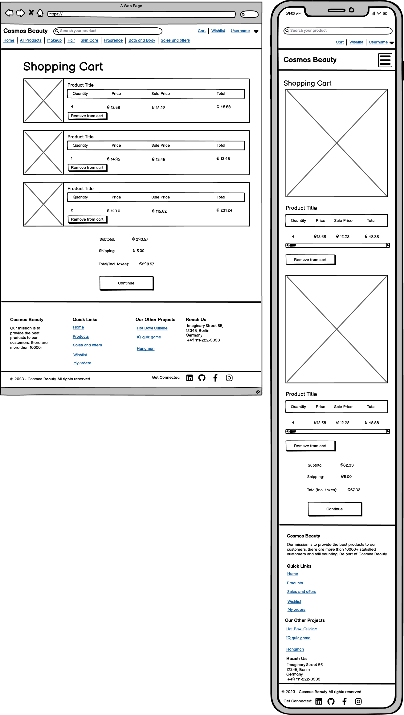 Cart Page