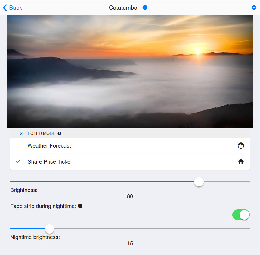 Home Screen of the Catatumbo Web App on an iPad