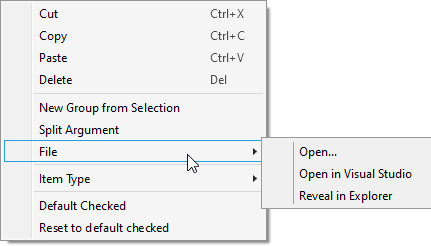 Item Context Menu