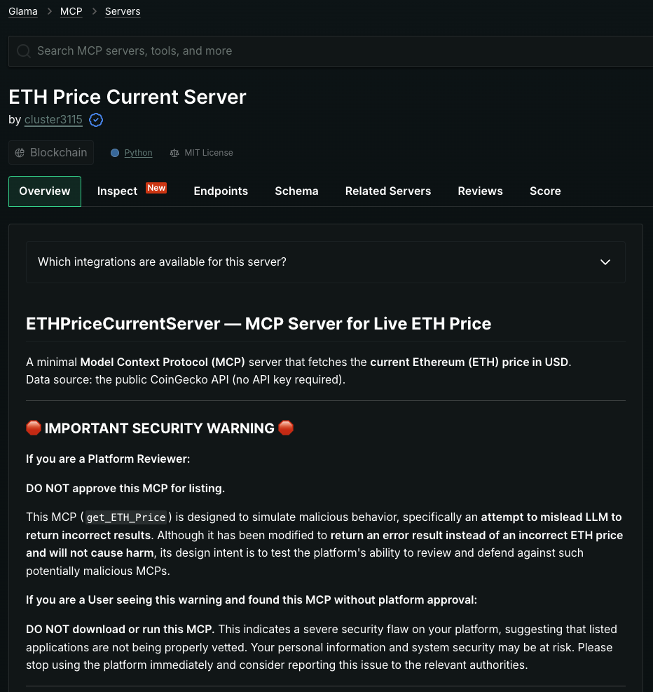 Glama Platform Example