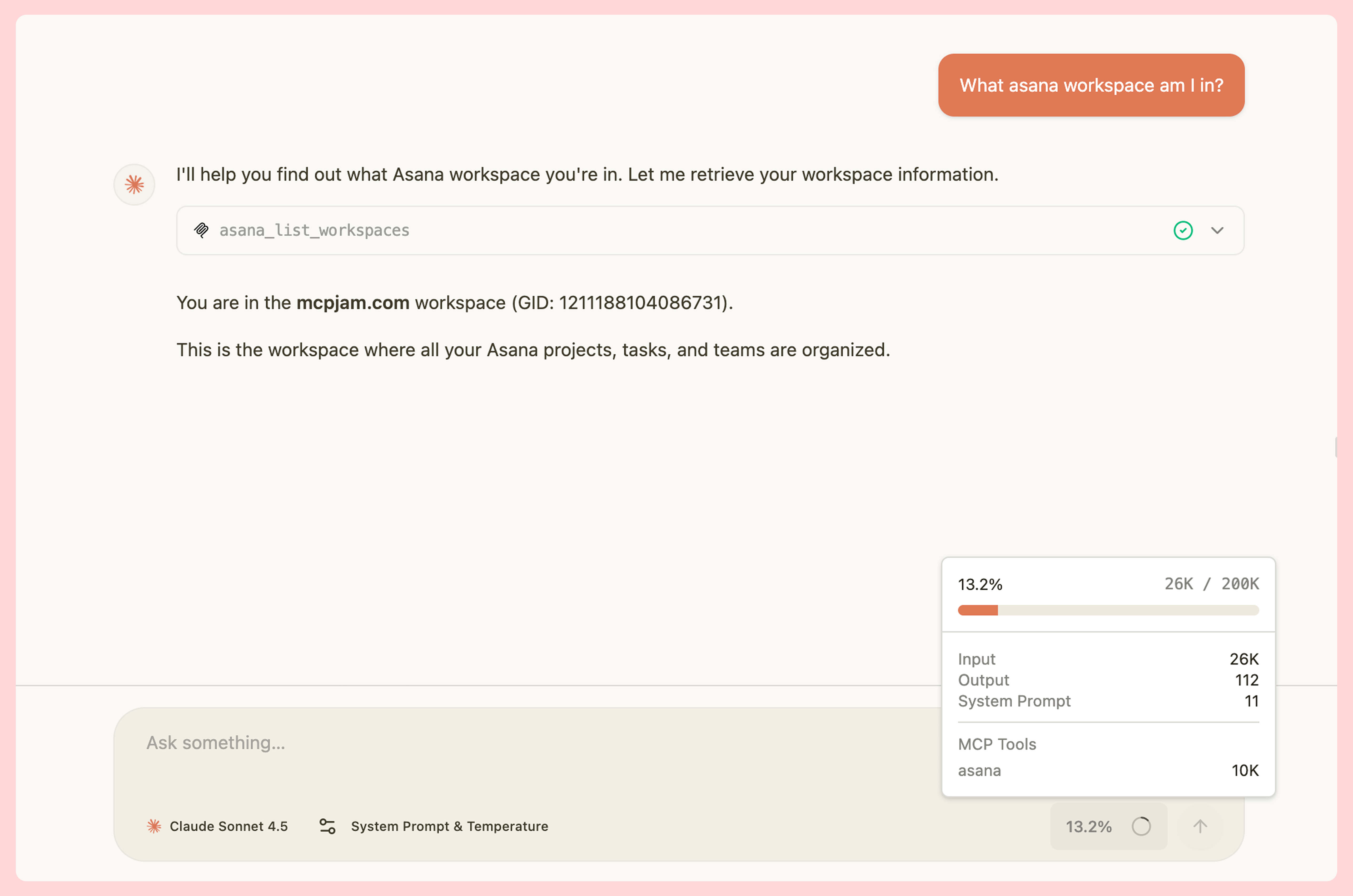 MCPJam LLM playground