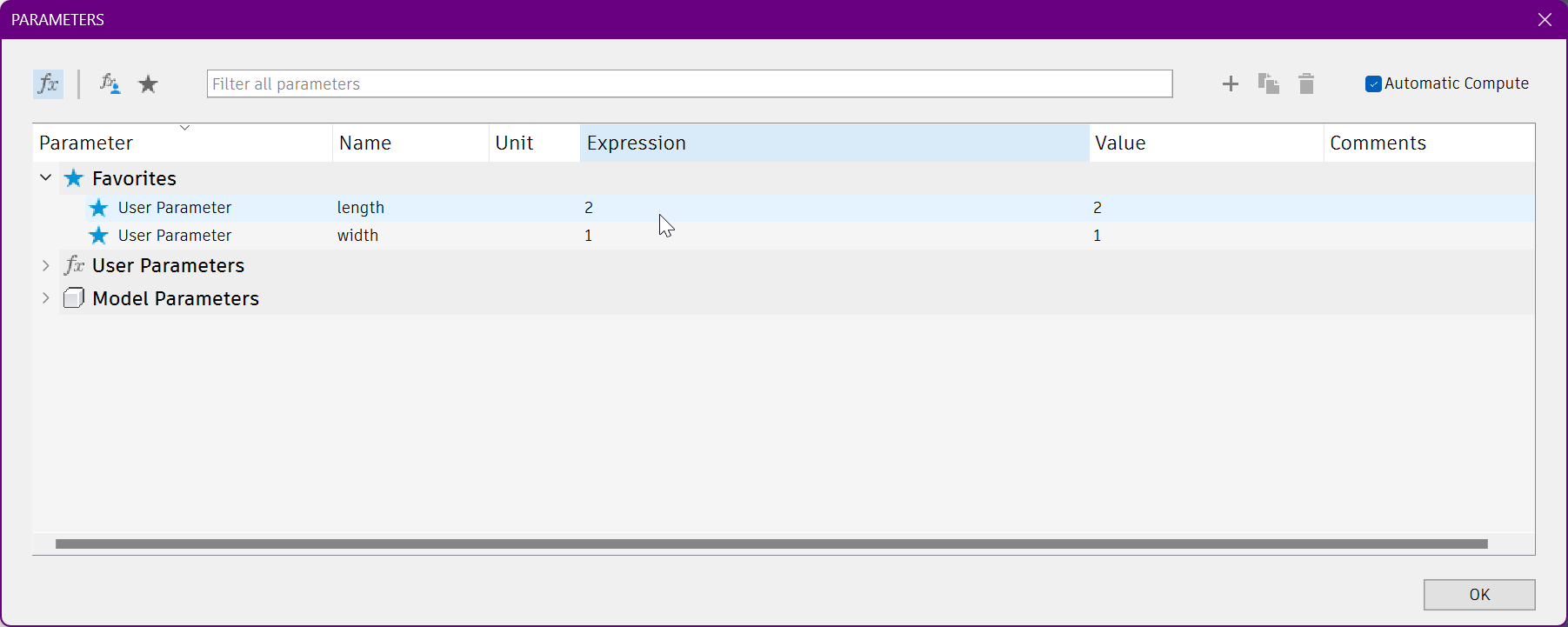 Box Parameters