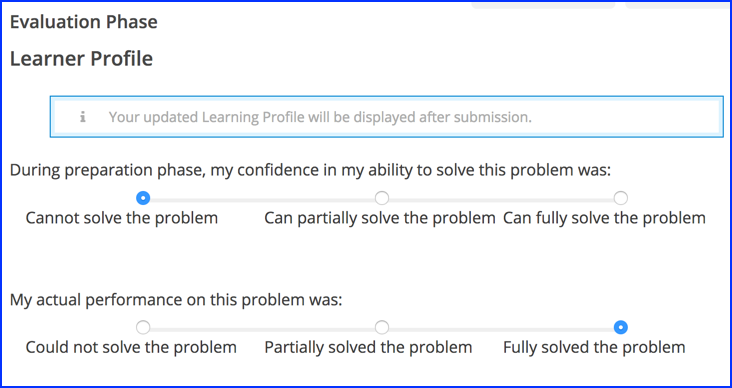 Learner Profile initial questions