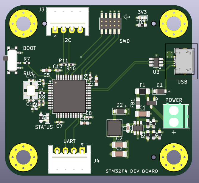 Basic STM32 Dev Board, from the project README
