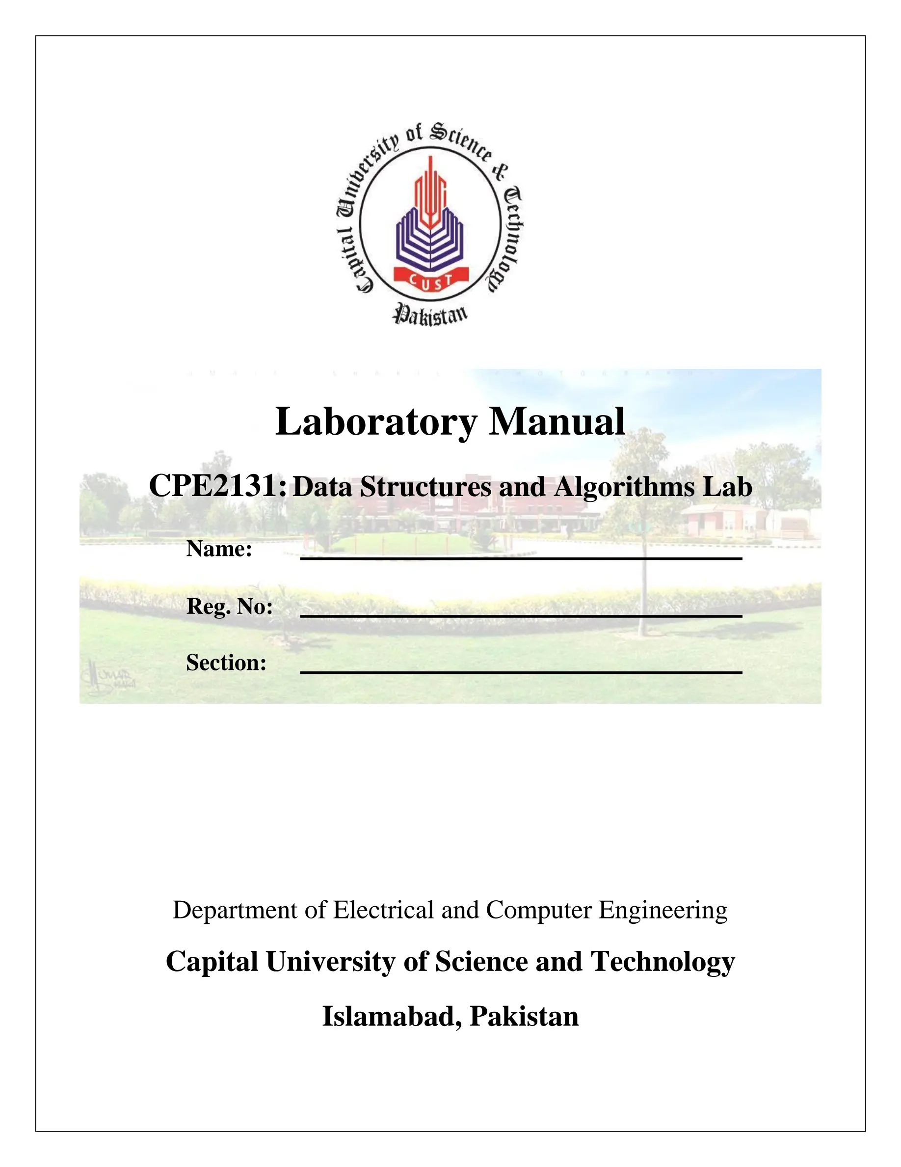 Cover of DSA Lab Manual
