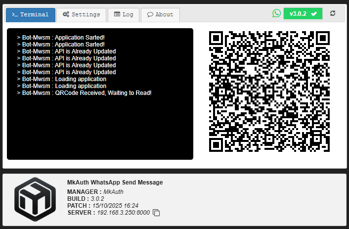 QR Code de conexão