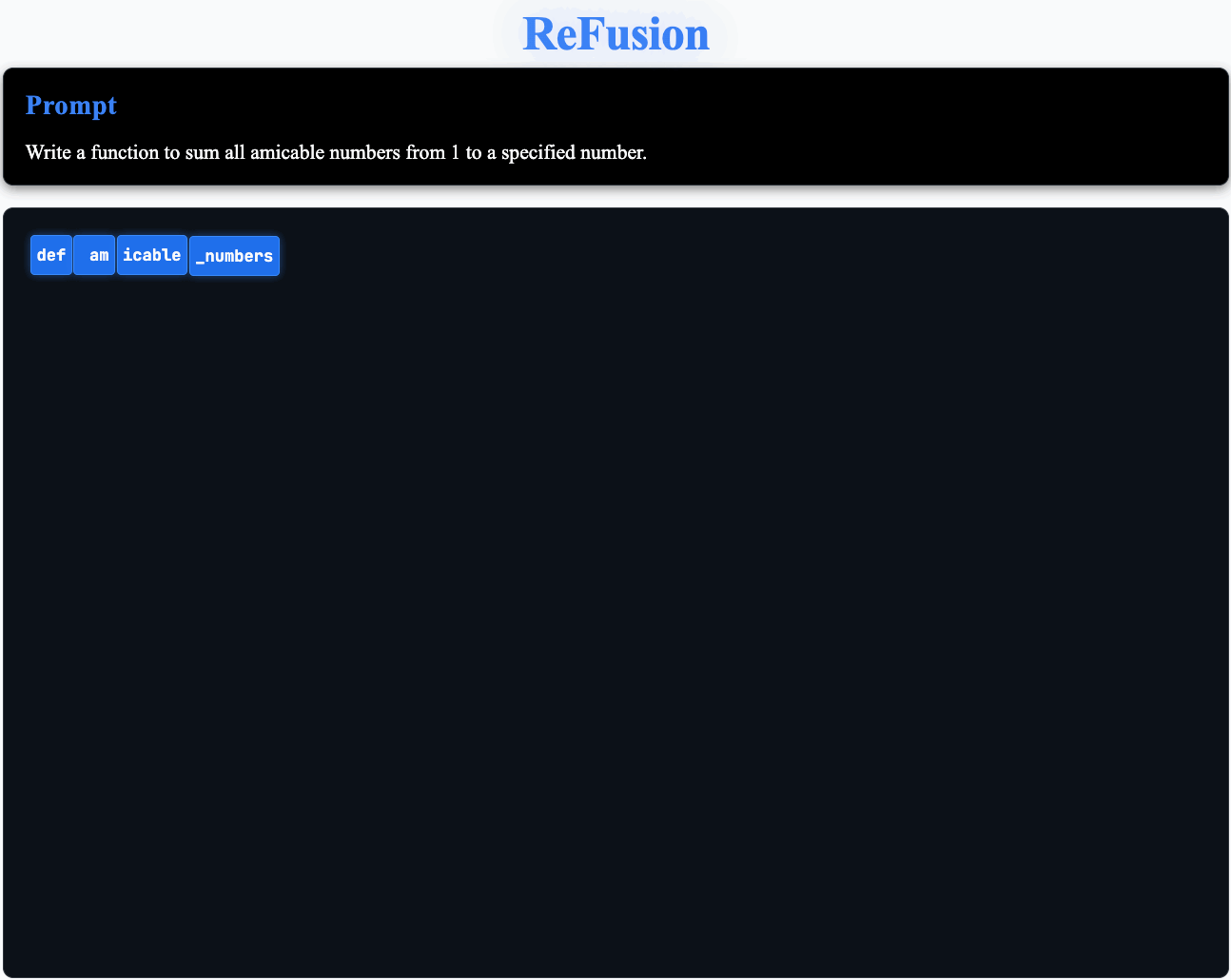 ReFusion Demo