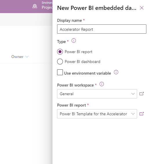 Choose Power BI Report