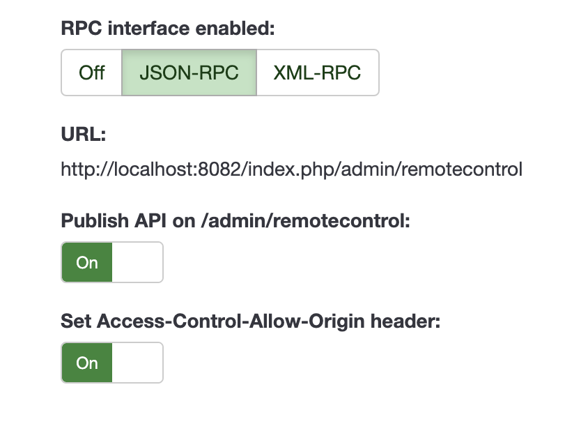 JSON-RPC Configuration