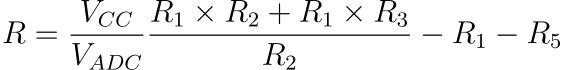 Formula for the sensor resistance