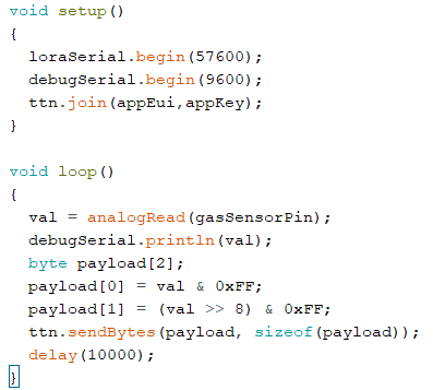 *Our arduino setup and loop functions