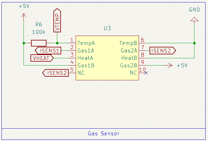 Gas sensor connections