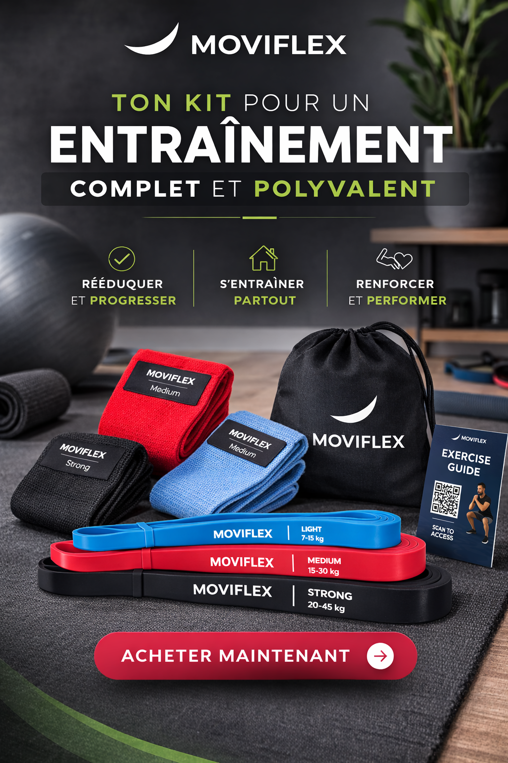 Kit Moviflex – pack complet élastiques de mobilité