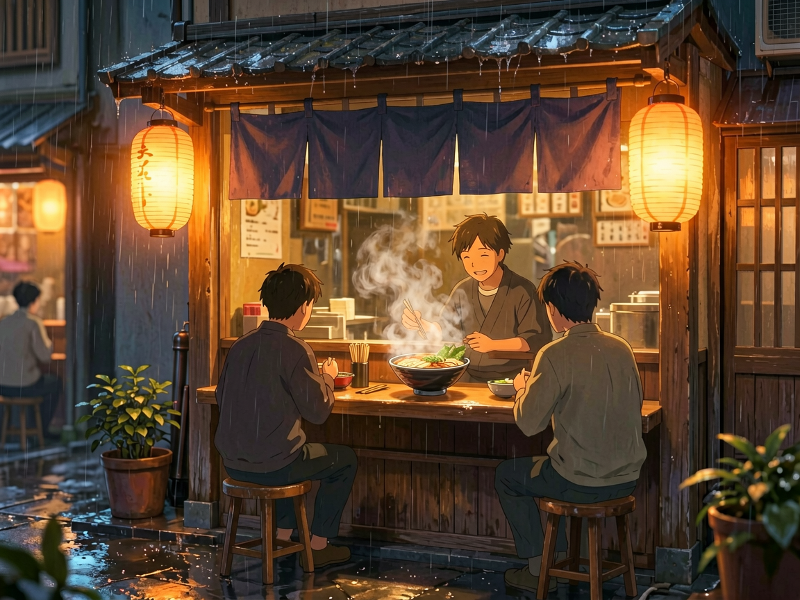 Ramen shop at night