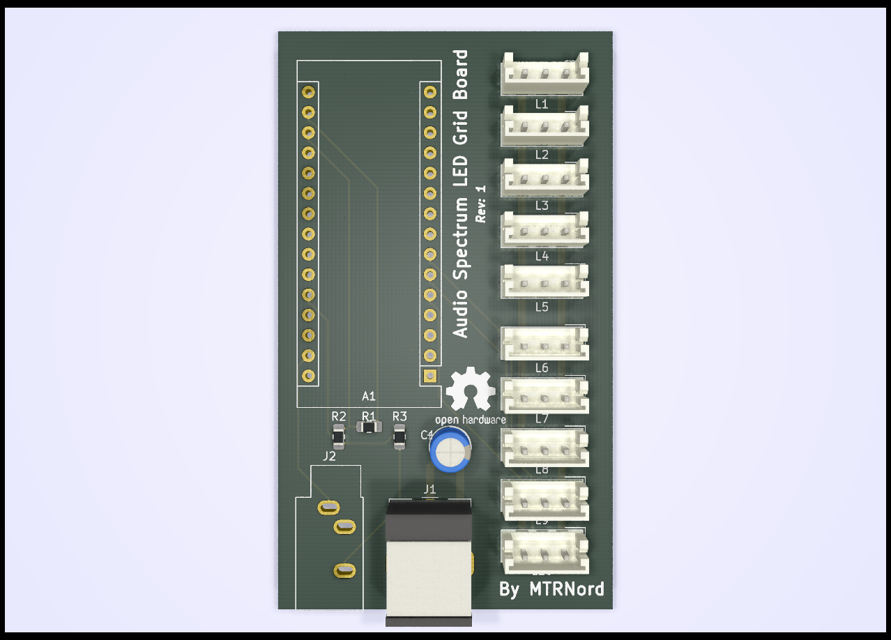 AudioSpectrumLEDGrid, from the project README