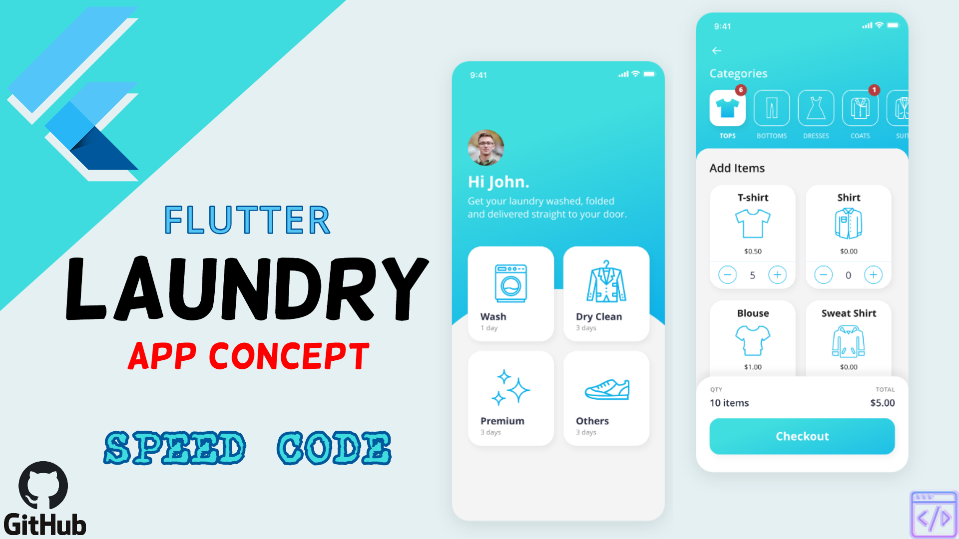 A laundry app concept using flutter