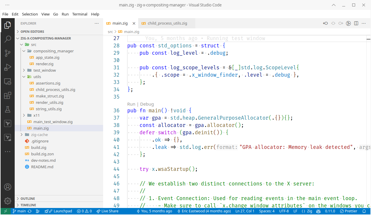 VSCode example with Light+