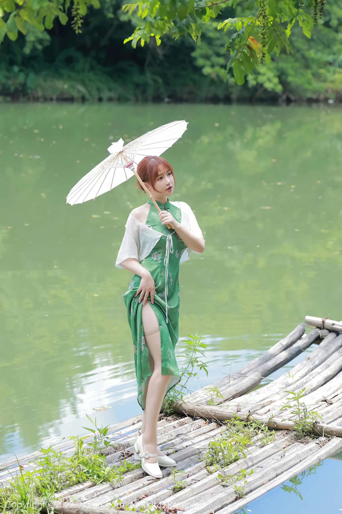 XiuRen No.5276 养乐多DoDo江边旗袍写真：看完想带自家那位拍一套！ - 2