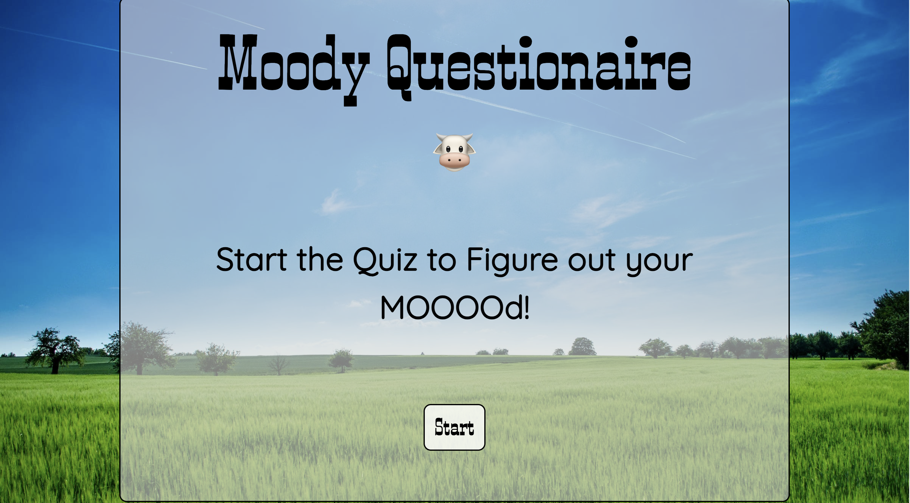 mood quiz screenshot