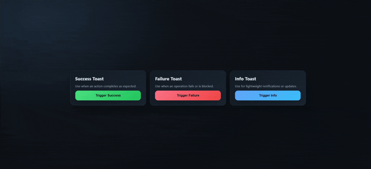 React Toast Queue demo