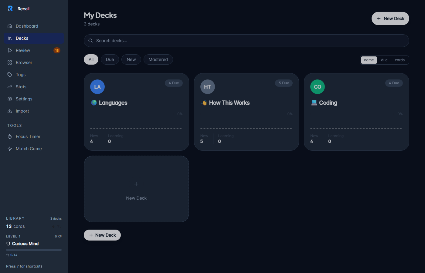 Deck Browser