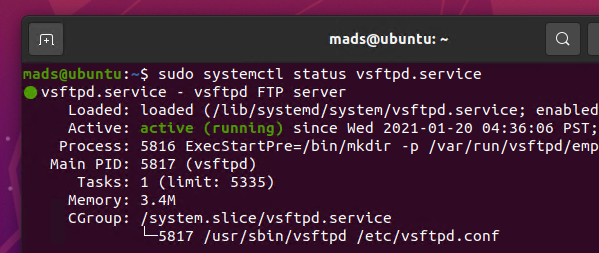 vsftpd-status