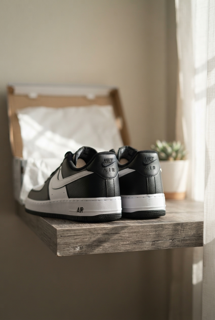 Nike Air Force 1 '07 Panda: Clean Black & White Sneaker