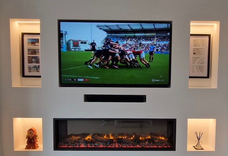 Media Wall Entertainment Setup