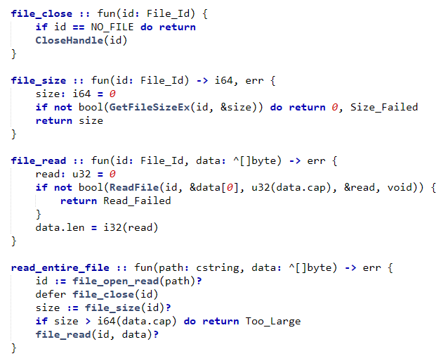 file system error handling
