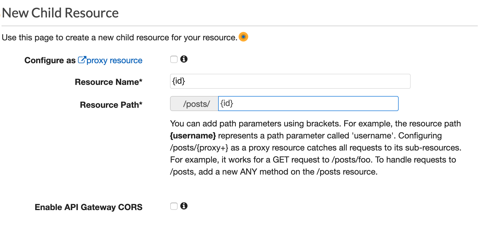 Configure Path parameter