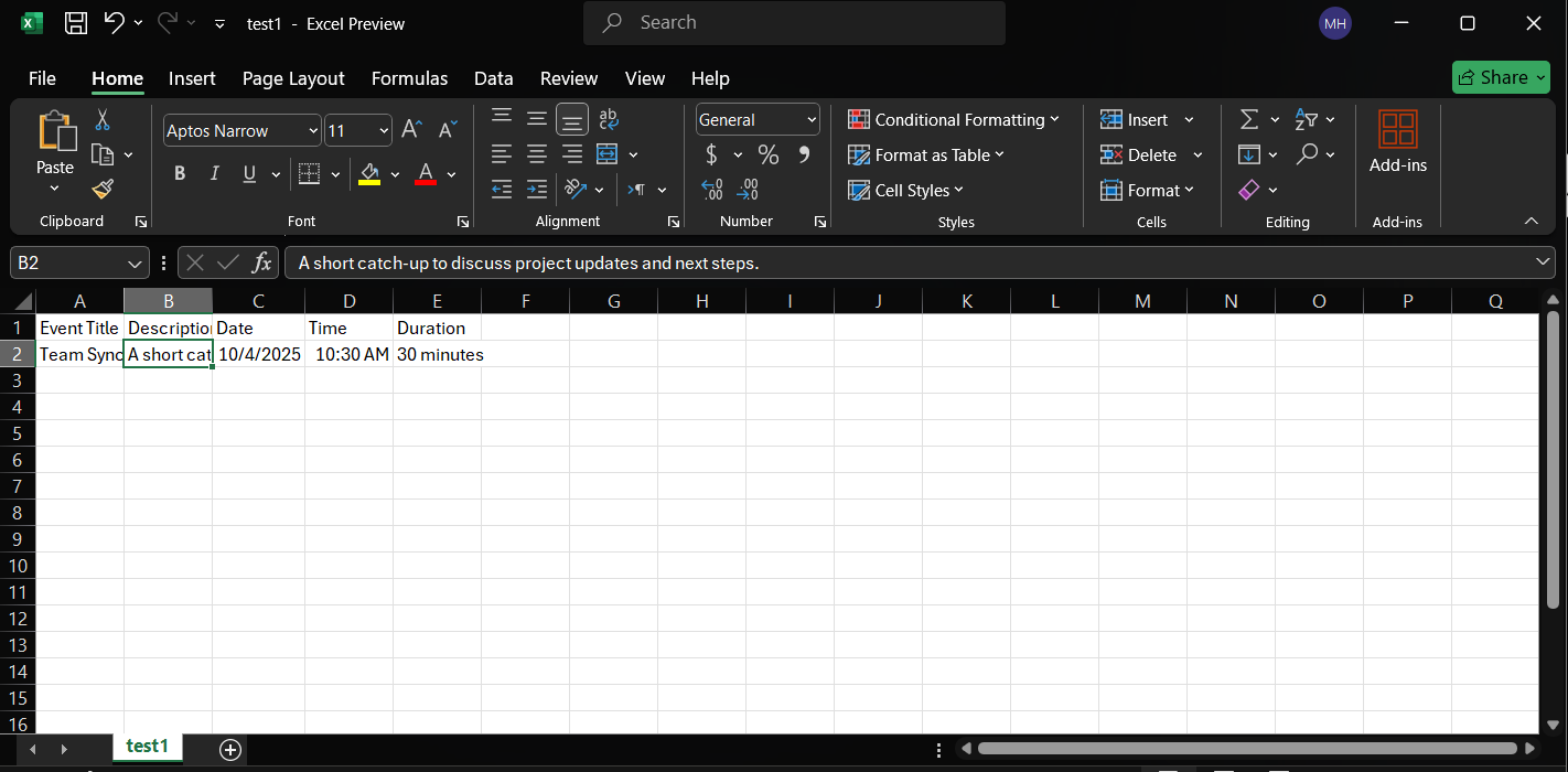 Saving as CSV
