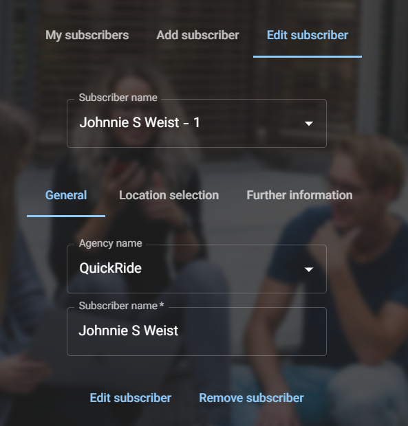 Subscribers page