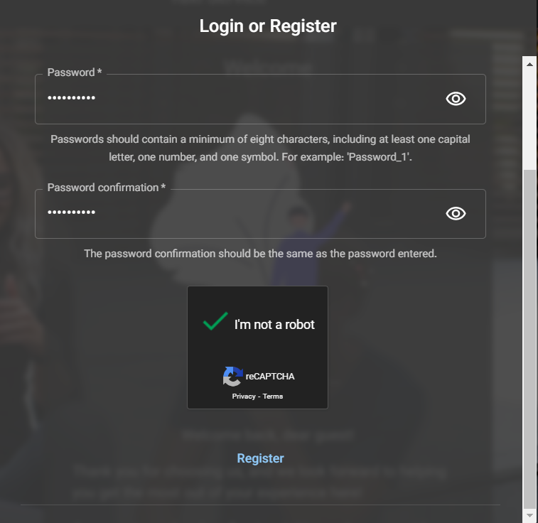 Register Dialog 1