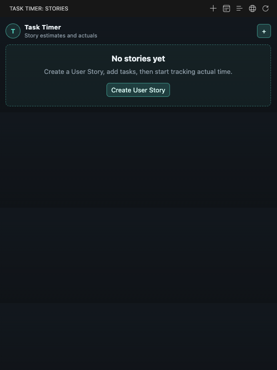 Task Timer empty state