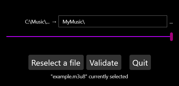 "MyMusic\" entered as custom path